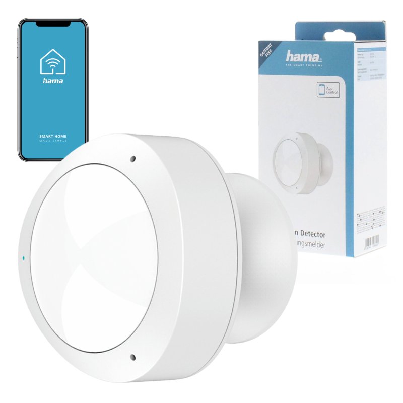 Hama Czujnik ruchu smart WiFi wykrywanie ruchu na podczerwień aplikacja