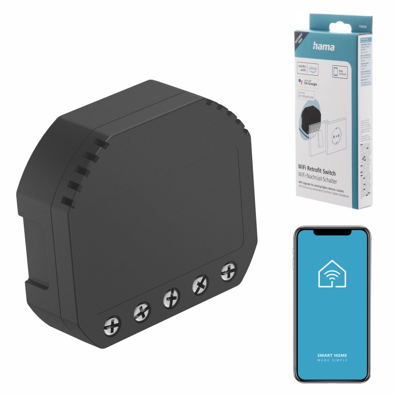 Hama moduł WiFi smart home włącznik podtynkowy do sterowania oświetleniem