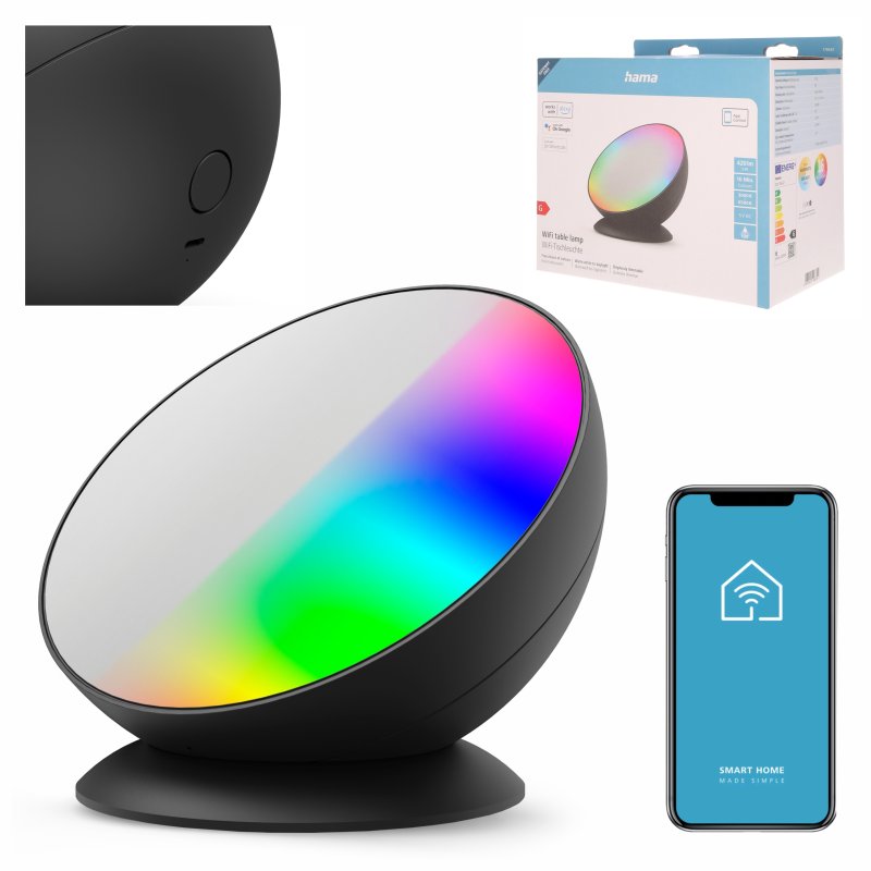 Lampa stołowa LED WiFi Hama, RGB, 6 W